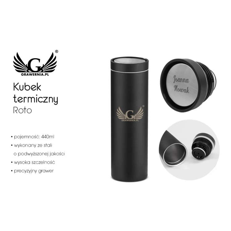 Engraved Thermal Mug - Roto - 440ml - MUG022