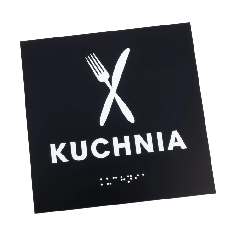 Kitchen - Black Matte Acrylic Sign - Size 150x150mm - TAB577