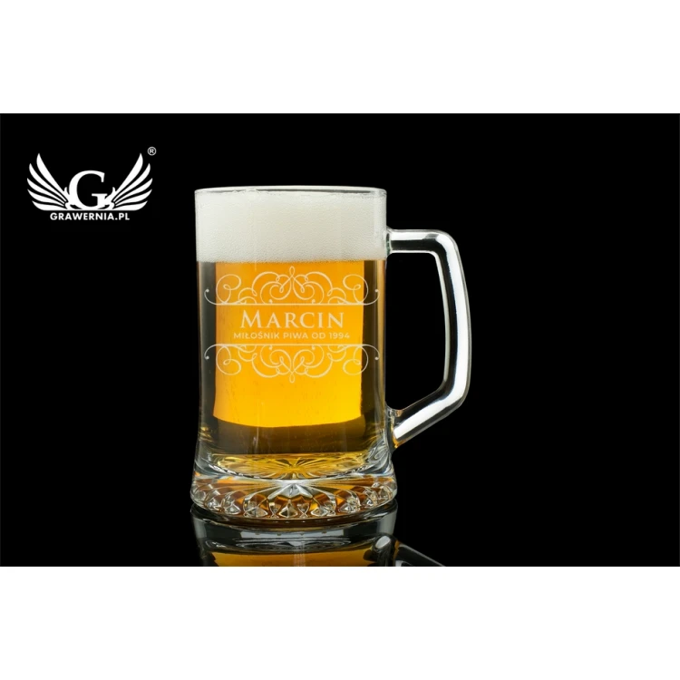 Beer mug with engraving - Beer Lover - KUF006