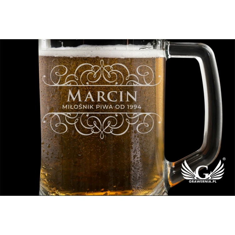 Beer mug with engraving - Beer Lover - KUF006
