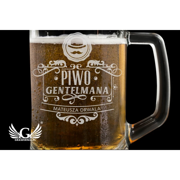 Beer mug with engraving - Gentleman's Beer - MUG004