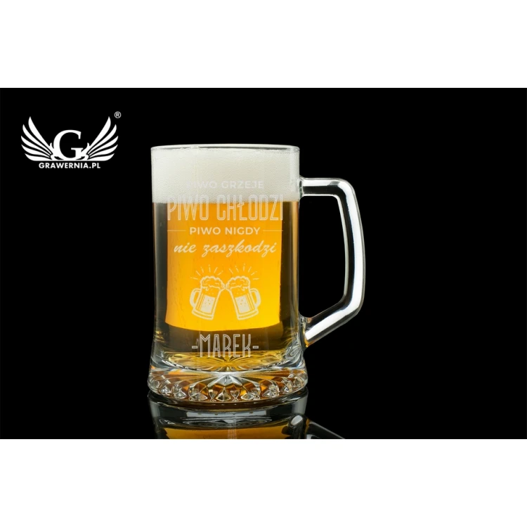 Beer mug with engraving - Beer is good for everything - MUG008