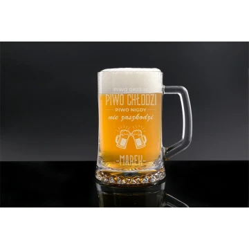 Beer mug with engraving - Beer is good for everything - MUG008