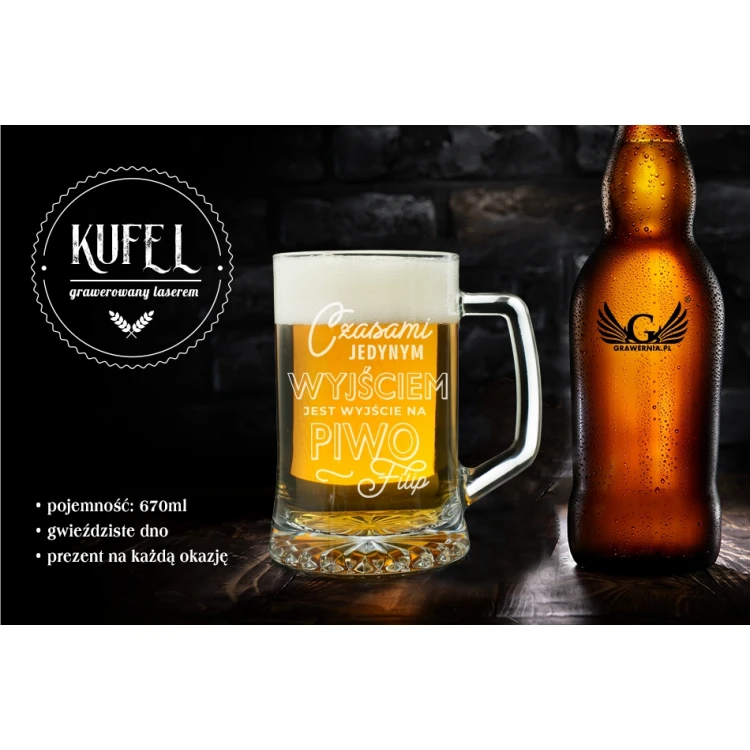 Beer mug with engraving - Going for a beer - MUG010
