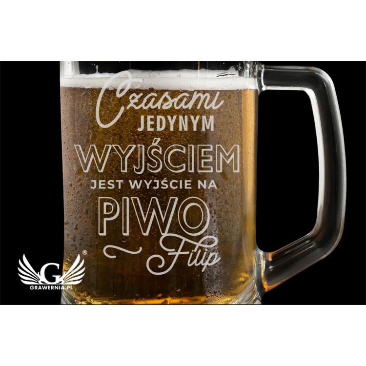 Beer mug with engraving - Going for a beer - MUG010