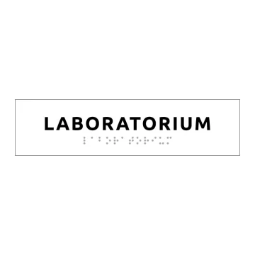 Laboratory - Braille script plaque - size 200x50mm - Hard PVC - SIMPLE - TAB336