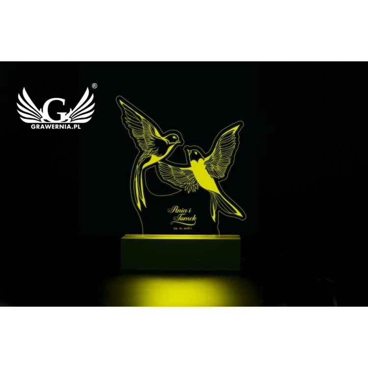 RGB LED Lamp Controlled by Remote - Gift for Newlyweds - L3D004