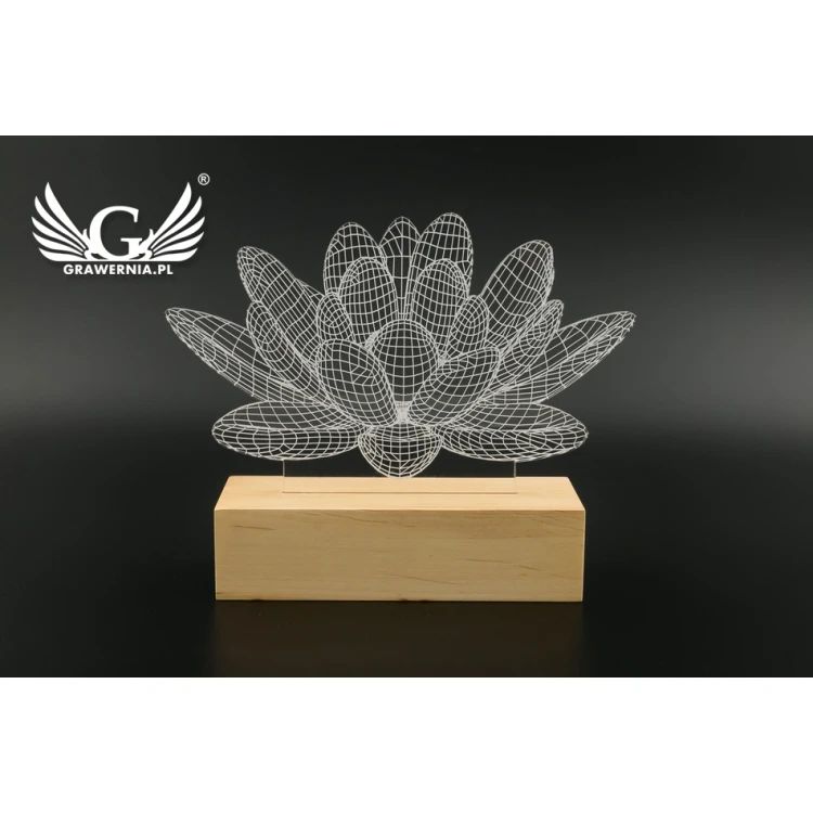 Lotus Flower - 3D LED RGB Remote Controlled Lamp - L3D007