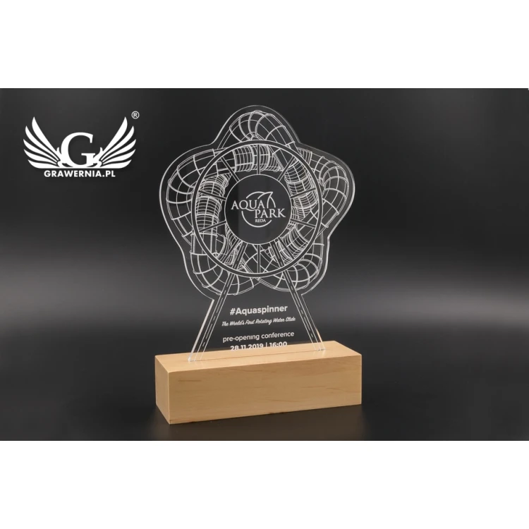 3D LED RGB Lamp with Custom Logo - Remote Controlled - L3D020