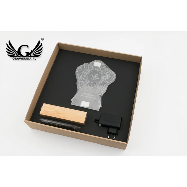3D LED RGB Lamp with Custom Logo - Remote Controlled - L3D020
