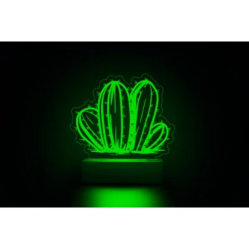 RGB LED Cactus Lamp 1 - Remote Controlled - LED021