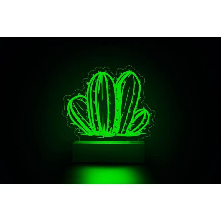 RGB LED Cactus Lamp 1 - Remote Controlled - LED021