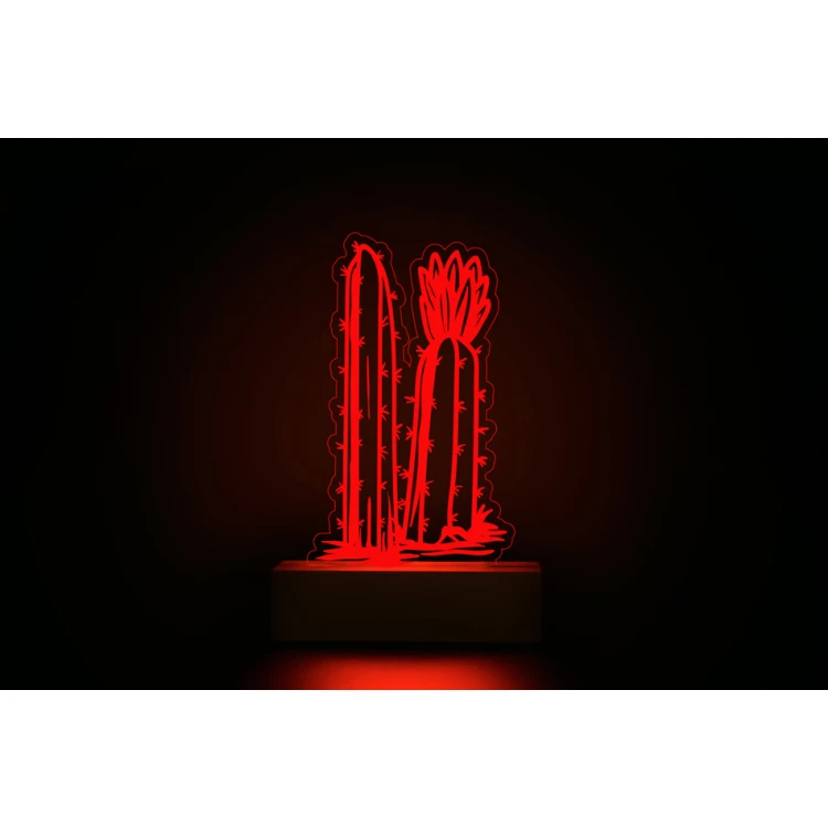 RGB LED Cactus Lamp 3 - Remote Controlled - LED030