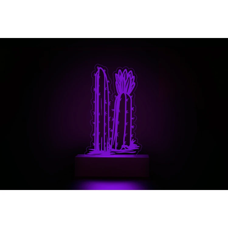 RGB LED Cactus Lamp 3 - Remote Controlled - LED030