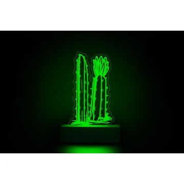 RGB LED Cactus Lamp 3 - Remote Controlled - LED030