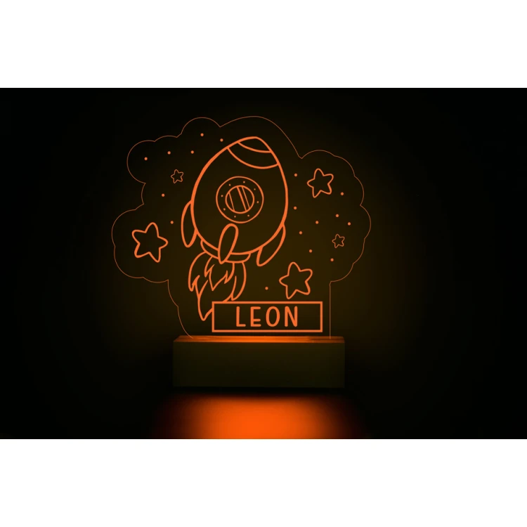 RGB LED Rocket Lamp - Remote Controlled - LED023