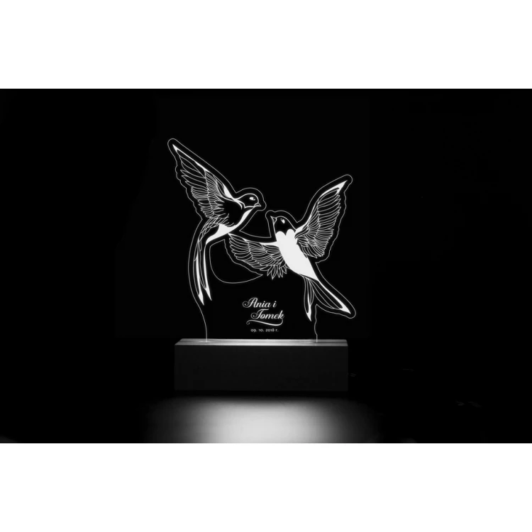 RGB LED Lamp Controlled by Remote - Gift for Newlyweds - L3D004