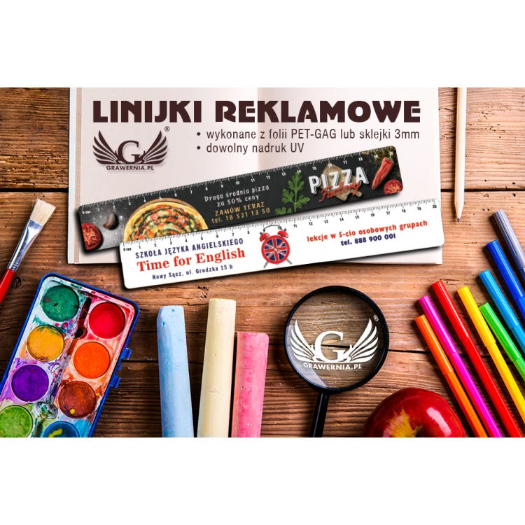 PROMOTIONAL SCHOOL RULERS with any colorful UV print - LIN001