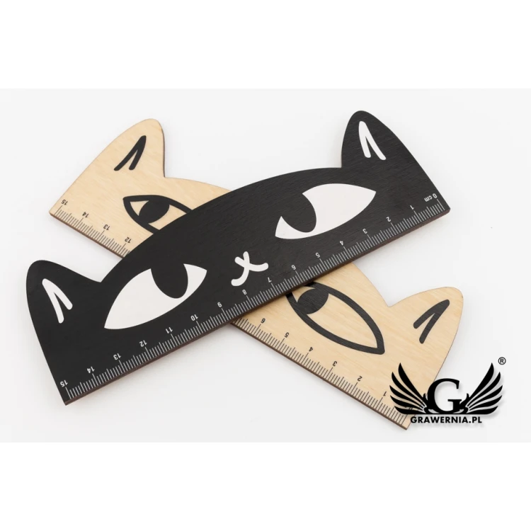 Wooden Rulers - Cats - Colorful UV Print - LIN005
