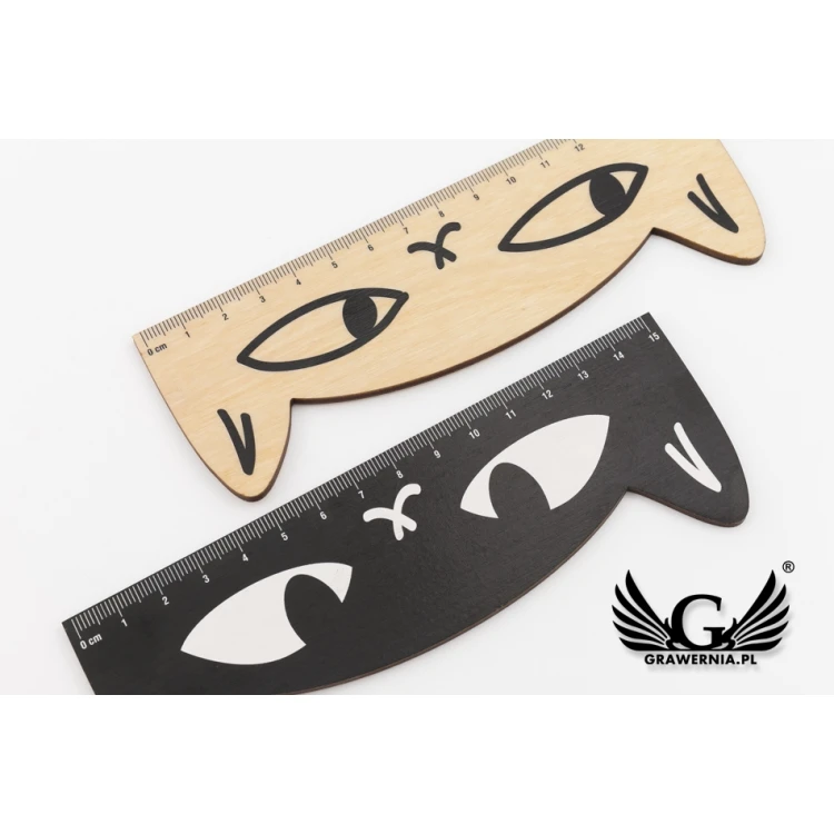 Wooden Rulers - Cats - Colorful UV Print - LIN005