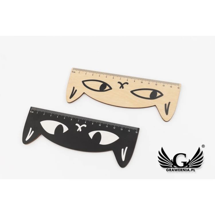Wooden Rulers - Cats - Colorful UV Print - LIN005