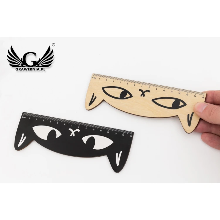 Wooden Rulers - Cats - Colorful UV Print - LIN005
