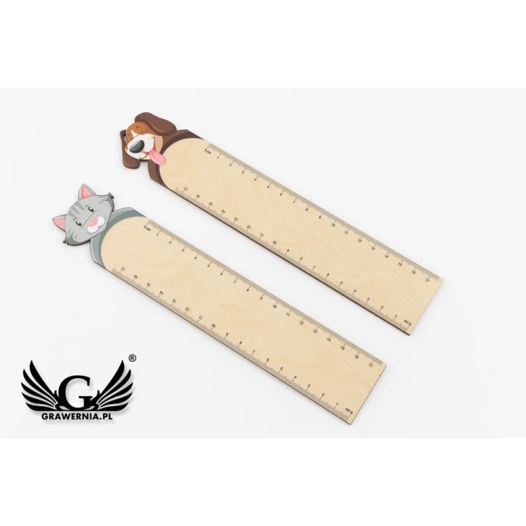 Wooden Rulers - Little Animals - Colorful UV Print - LIN004