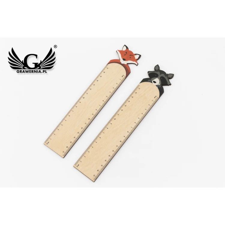 Wooden Rulers - Little Animals - Colorful UV Print - LIN004