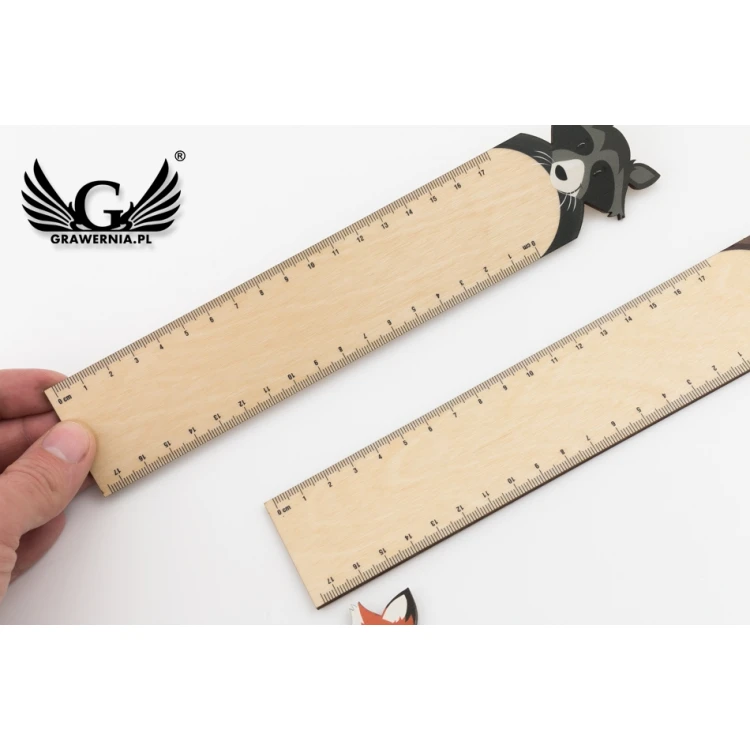 Wooden Rulers - Little Animals - Colorful UV Print - LIN004
