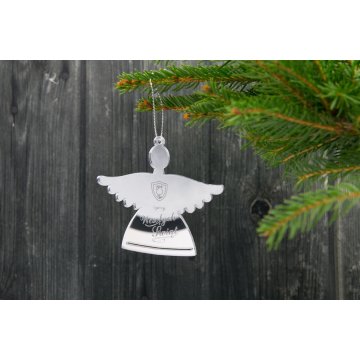 Mirror decorations with your engraving - size 77x68mm - little angel - BDR011