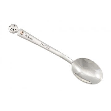 BAPTISM SPOON WITH FOUR-LEAF CLOVER - SRB023 design