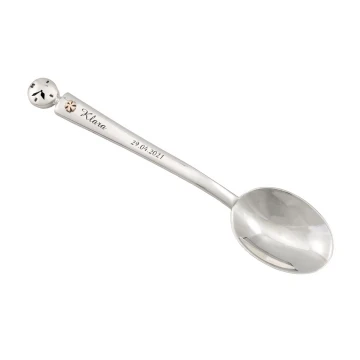 BAPTISM SPOON WITH FOUR-LEAF CLOVER - SRB023 design