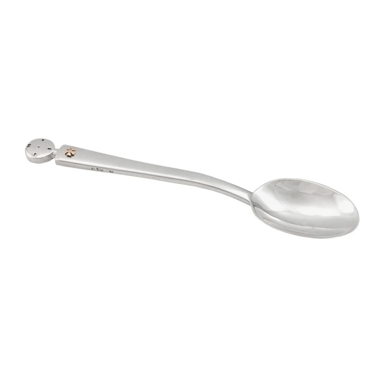 BAPTISM SPOON WITH FOUR-LEAF CLOVER - SRB023 design