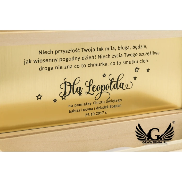 BAPTISM SPOON with engraving - LARGE CLOCK - Holy Baptism Souvenir - pattern SRB022