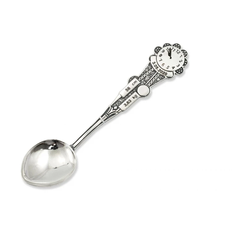 BAPTISM SPOON - CLOCK 2 - Holy Baptism Souvenir - SRB021 design