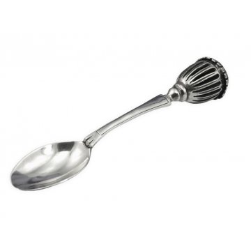 SPOON WITH RATTLE - SILVER - Holy Baptism Souvenir - SRB018 pattern