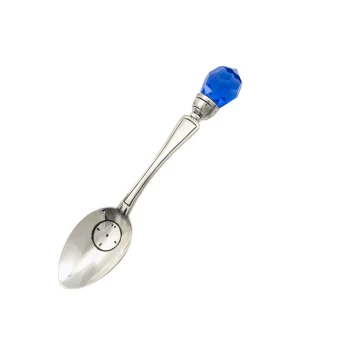 Spoon with Blue Crystal - SILVER - Holy Baptism Souvenir - SRB041 pattern