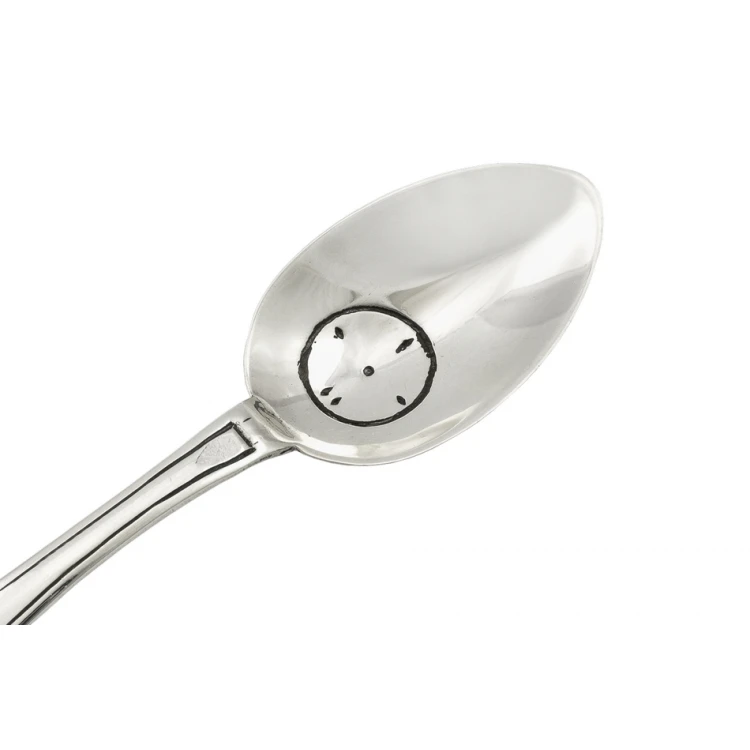 Spoon with Blue Crystal - SILVER - Holy Baptism Souvenir - SRB041 pattern
