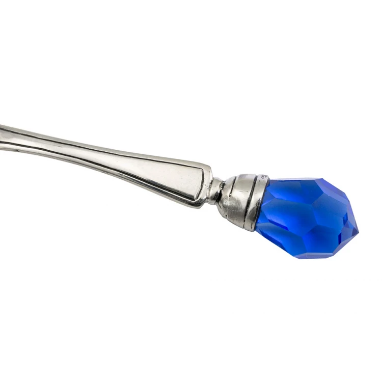 Spoon with Blue Crystal - SILVER - Holy Baptism Souvenir - SRB041 pattern