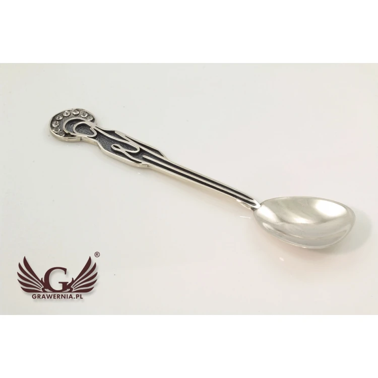 SPOON WITH THE IMAGE OF THE VIRGIN MARY - SILVER - Holy Baptism Souvenir - pattern SRB015