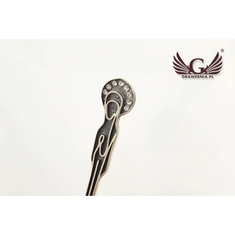 SPOON WITH THE IMAGE OF THE VIRGIN MARY - SILVER - Holy Baptism Souvenir - pattern SRB015