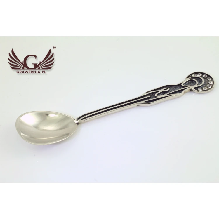 SPOON WITH THE IMAGE OF THE VIRGIN MARY - SILVER - Holy Baptism Souvenir - pattern SRB015