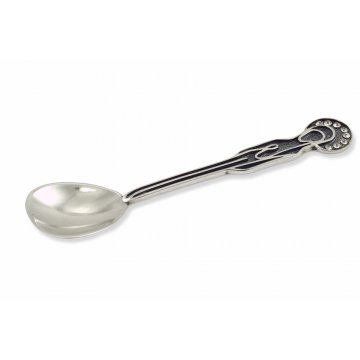 SPOON WITH THE IMAGE OF THE VIRGIN MARY - SILVER - Holy Baptism Souvenir - pattern SRB015
