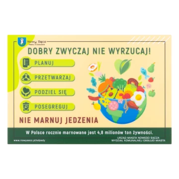 Fridge Magnet - Don't Waste Food - Size 150x100mm - MGN025