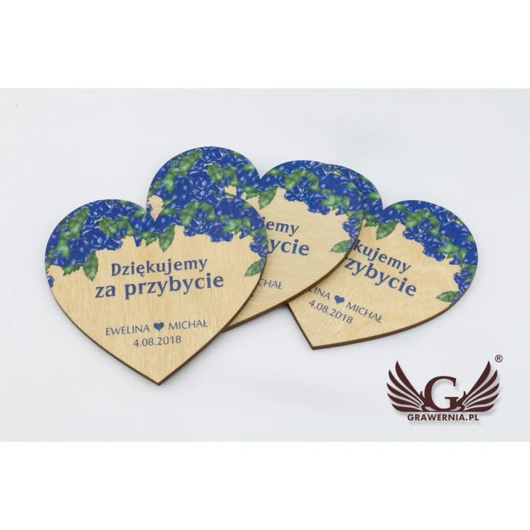 Wooden Magnets - Thank You for Guests - Colorful UV Print - MGN014
