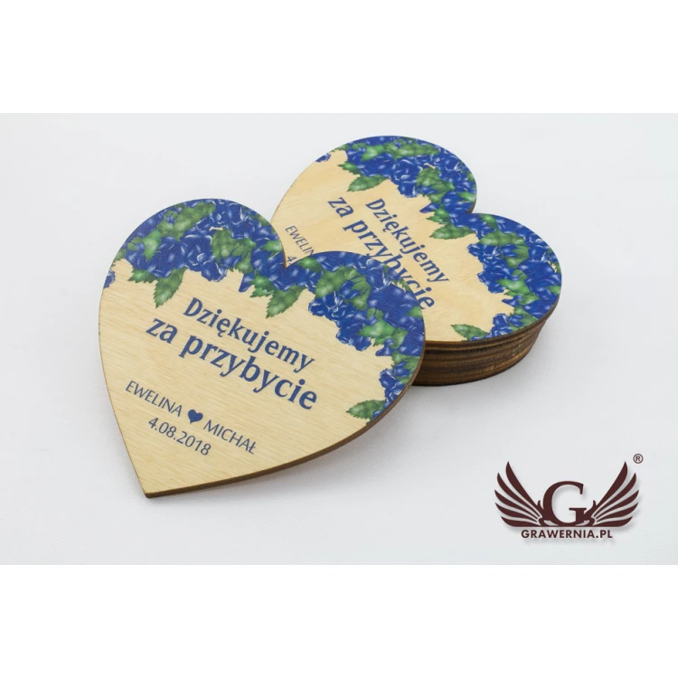 Wooden Magnets - Thank You for Guests - Colorful UV Print - MGN014