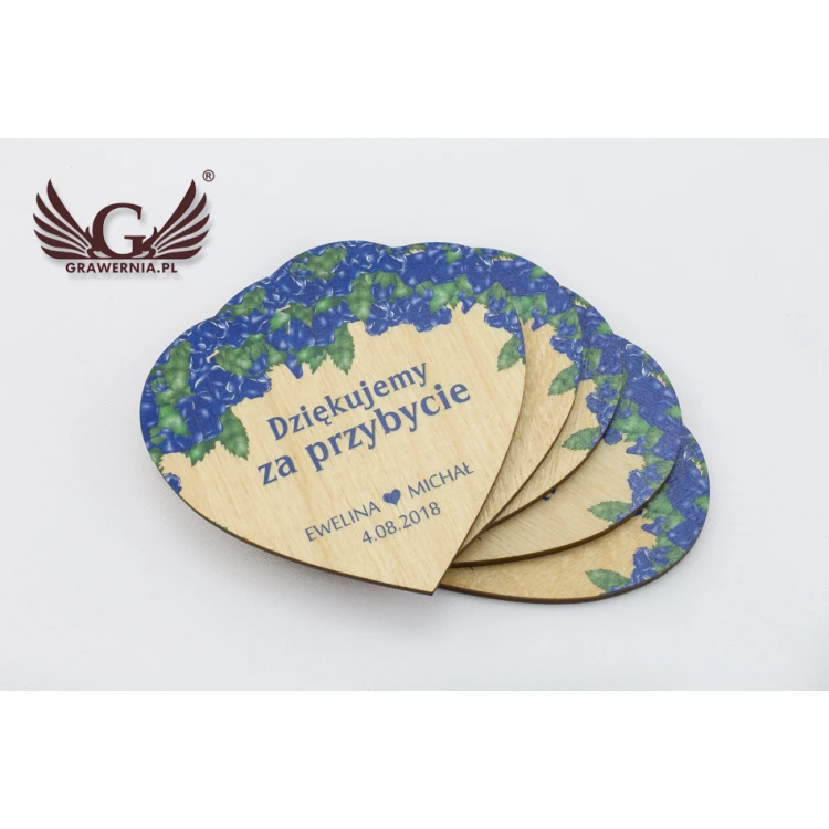 Wooden Magnets - Thank You for Guests - Colorful UV Print - MGN014
