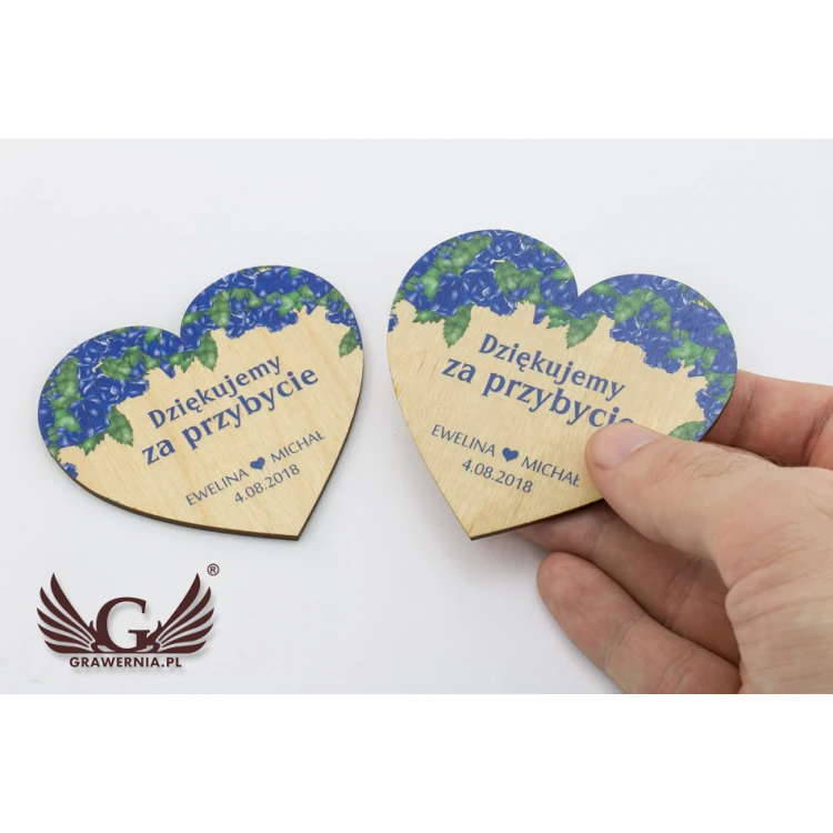 Wooden Magnets - Thank You for Guests - Colorful UV Print - MGN014
