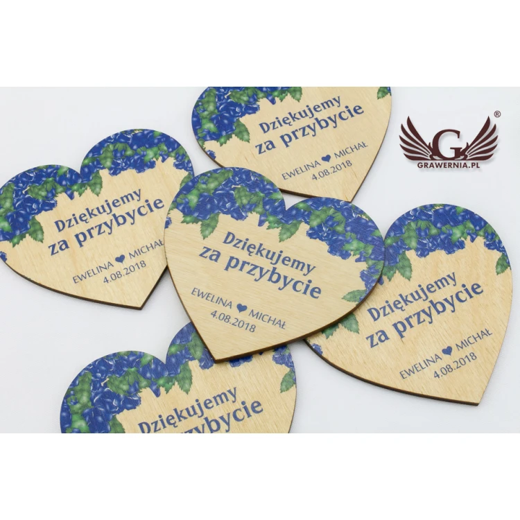 Wooden Magnets - Thank You for Guests - Colorful UV Print - MGN014