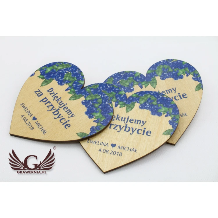 Wooden Magnets - Thank You for Guests - Colorful UV Print - MGN014